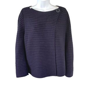 Adrienne Vittadini dark purple/blue sweater size medium.